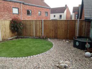 artificial grass with fencing