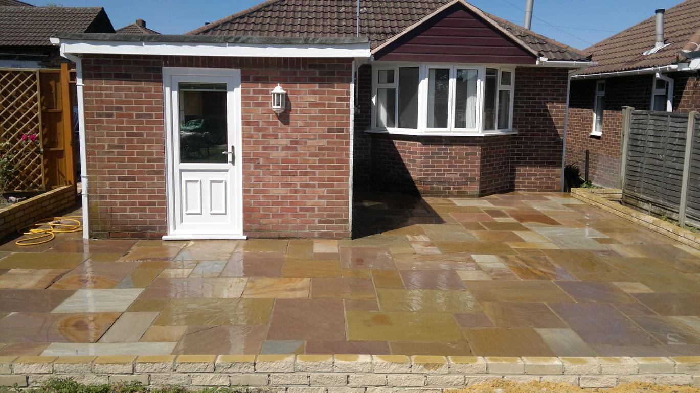 paving and new brickwork