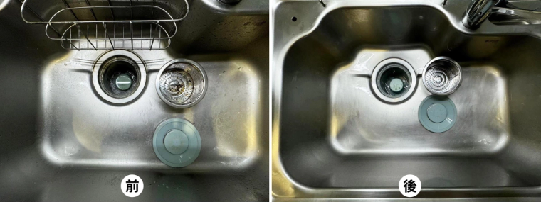 廚房的抽油煙機、水槽、油盒、瓦斯爐前後對比——卡住的陳年油污一掃而空,這些是自己怎麼刷都刷不掉的地方。