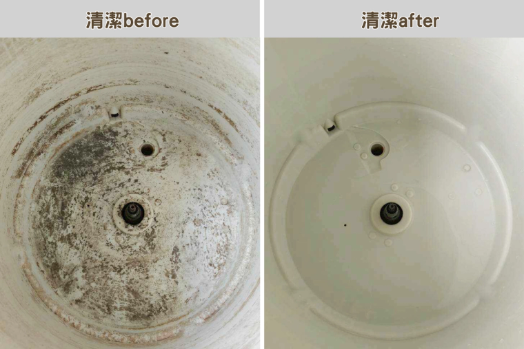 冷氣與洗衣機內槽的拆洗前後,藏在內部的髒汙清出來後乾淨又清爽。