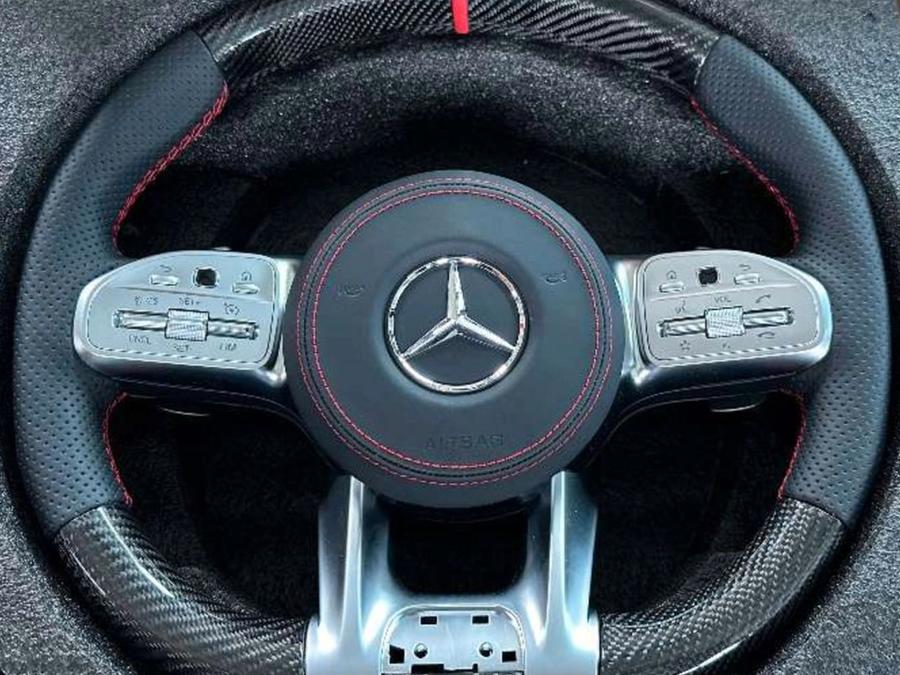Performance Lenkrad Ziernähte + Ring rot + Airbag G63 W463 Mercedes