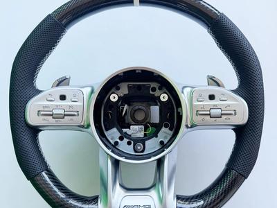 Performance Lenkrad Ziernähte + Ring weiß G63 W463 Mercedes 5