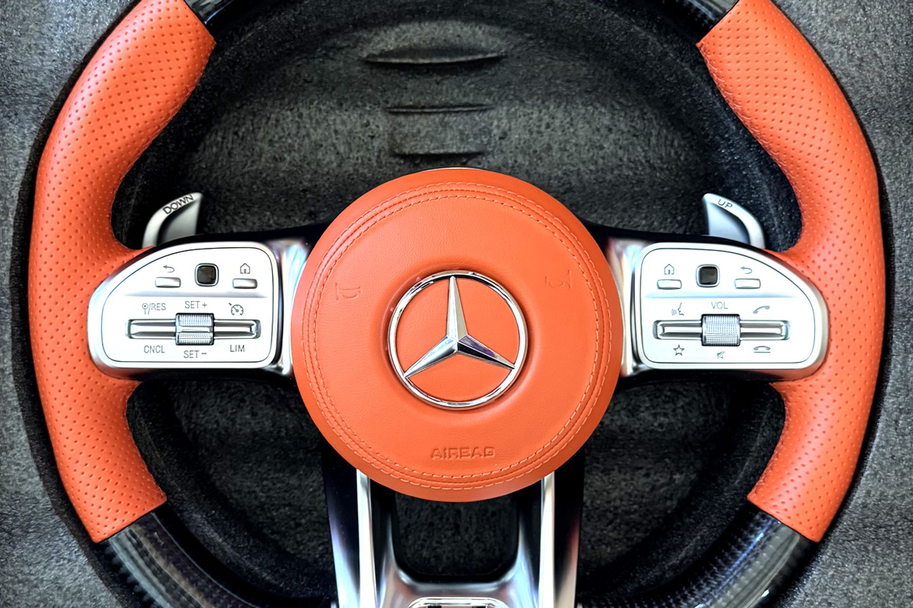 Performance Lenkrad "Orange" + Airbag G63 AMG W205 W213 W463 Mercedes