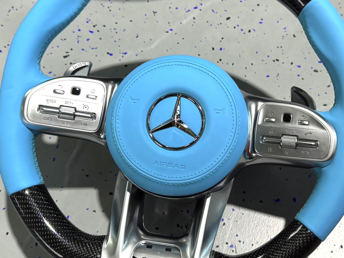 Performance Lenkrad "Blau" + Airbag G63 AMG W205 W213 W463 Mercedes