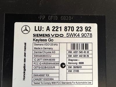 Mercedes S-Klasse W221 elektrische Feststellbremse inkl. Seilzüge – A2214302249 2
