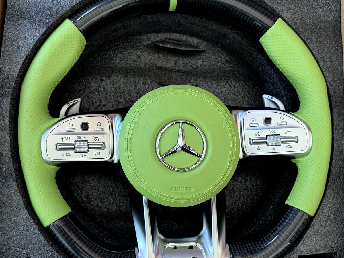 Performance Lenkrad "Grün" + Airbag G63 AMG W205 W213 W463 Mercedes