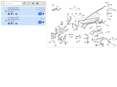 Kotflügel-Verbreiterungen G63 Style für G-Klasse W463 Sportpaket 7