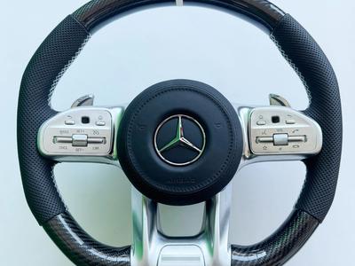 Performance Lenkrad Ziernähte + Ring weiß G63 W463 Mercedes 1