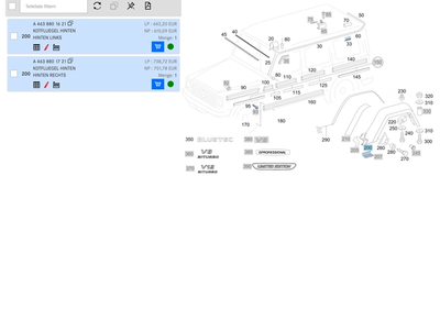 Kotflügel-Verbreiterungen G63 Style für G-Klasse W463 Sportpaket 4