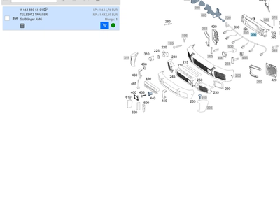 Träger Stoßstange - Notwendig für Umbau auf Bodykit oder AMG Frontdesign W463 4