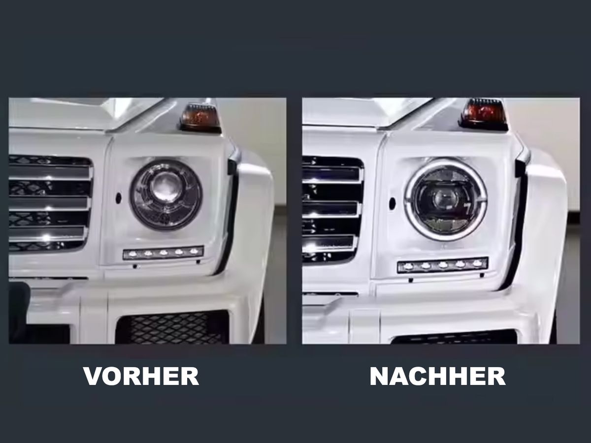 LED Scheinwerfer "Geile Ringe" für Mercedes Benz G Klasse W463 G550 G500 G63 G65
