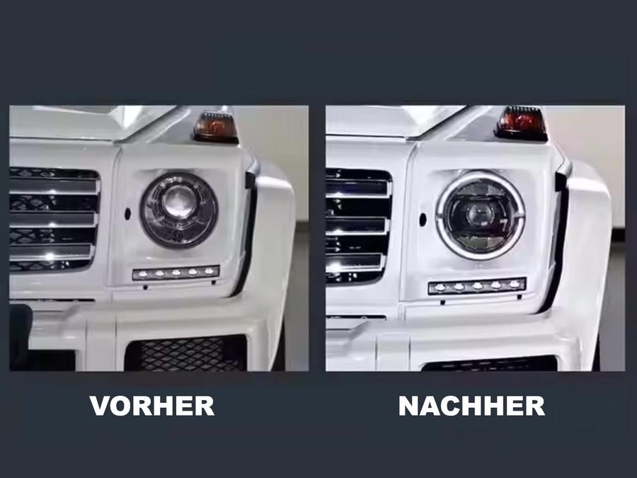 LED Scheinwerfer "Geile Ringe" für Mercedes Benz G Klasse W463 G550 G500 G63 G65