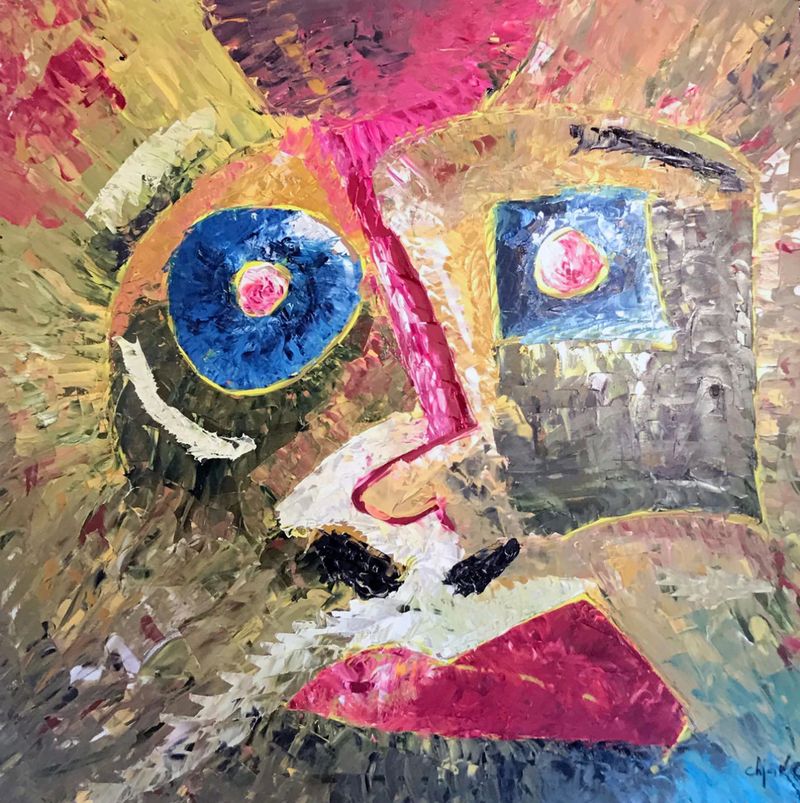 Mirada en el Espacio, painting by Chisko Mojica