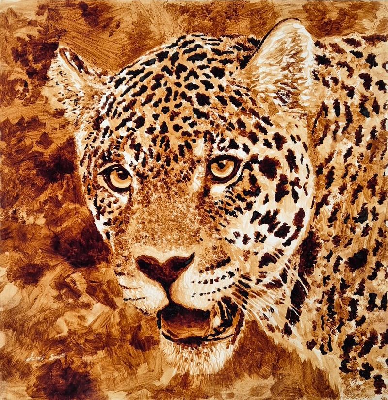 Jaguar, painting by Jesús Saí