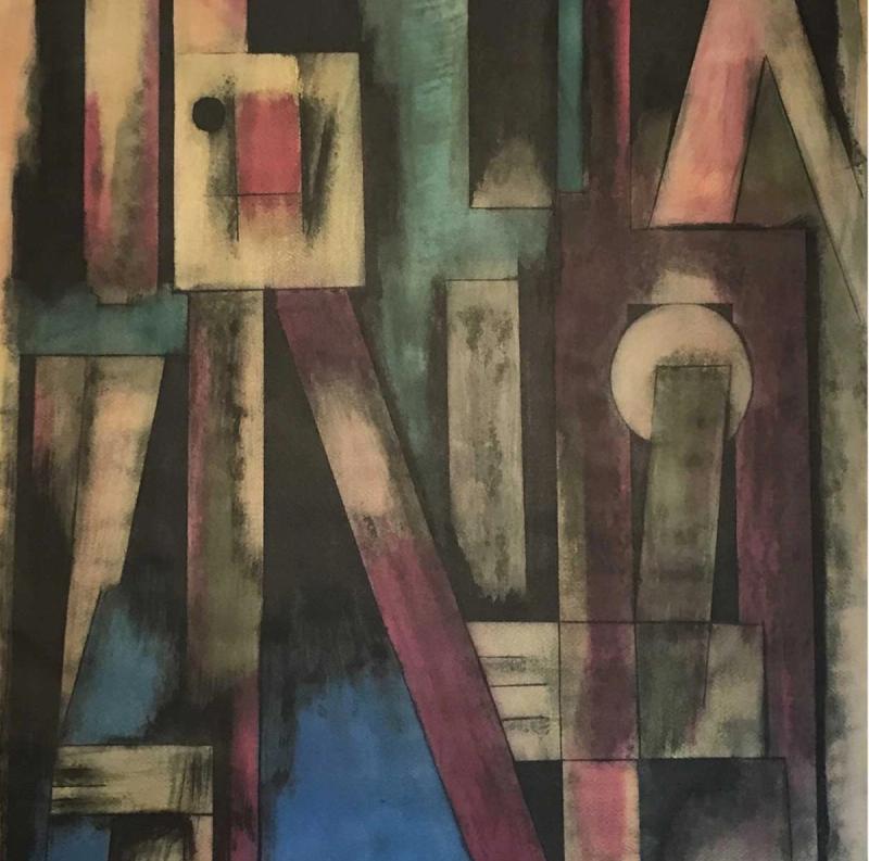 Geometría Obscura, painting by Pedro Bayron