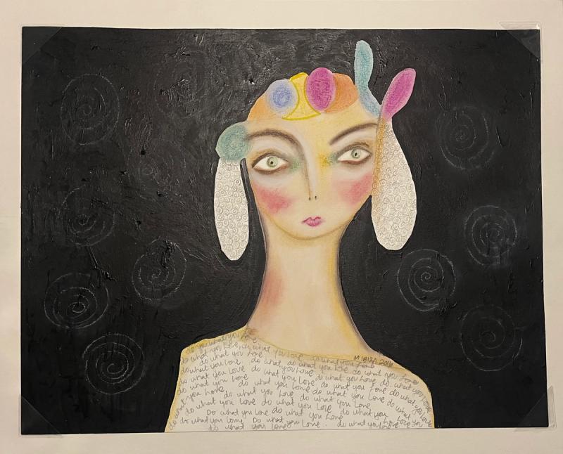 Do What You Love, painting by Ibiza Castañeda