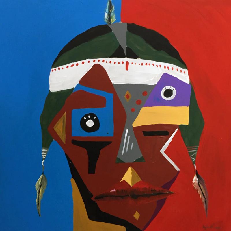 El Indio, painting by Chisko Mojica