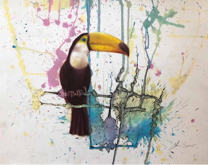 Túcan en Abstracto, painting by Jesús Saí