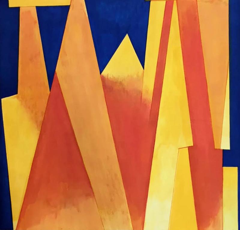 Geometría Diurna, painting by Pedro Bayron