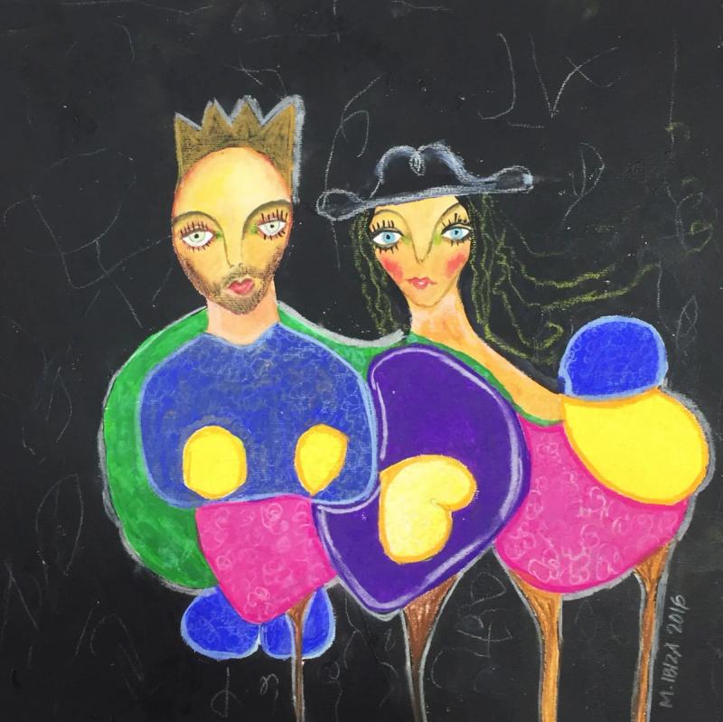 Emparejados, painting by Ibiza Castañeda