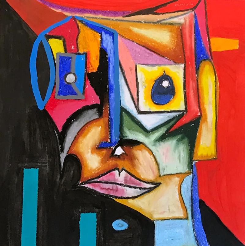 Anónimo, painting by Chisko Mojica