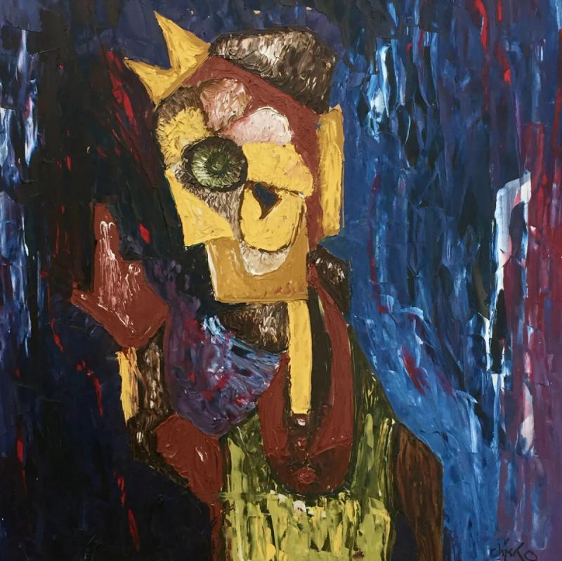 Yo Me Pregunto, painting by Chisko Mojica