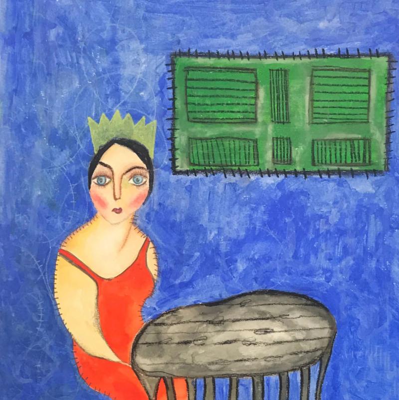 Reinita, painting by Ibiza Castañeda