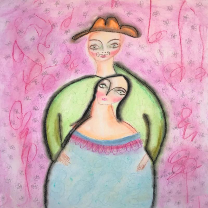 Pasado Familiar, drawing by Ibiza Castañeda