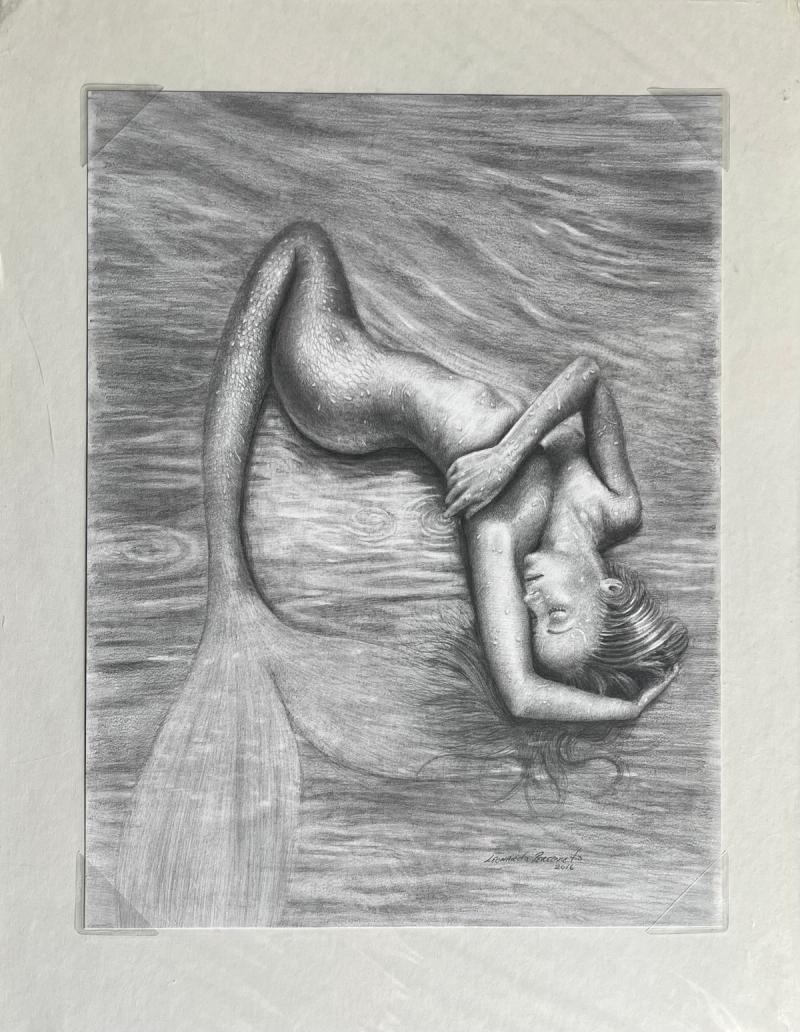 Sirena Reposando, drawing by Leonardo Pereznieto