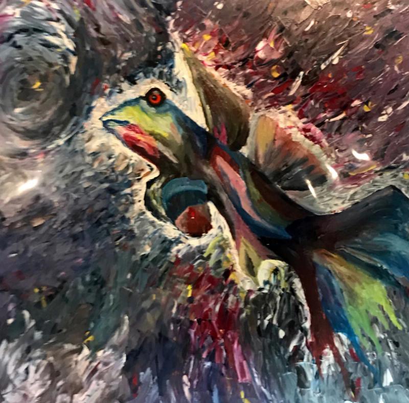 En Lo Profundo, painting by Chisko Mojica