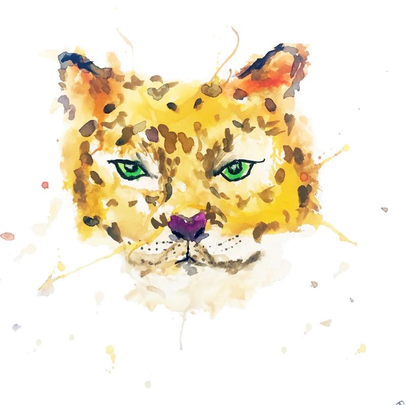 Animales de Poder / Jaguar II, painting by Caro G. Solar