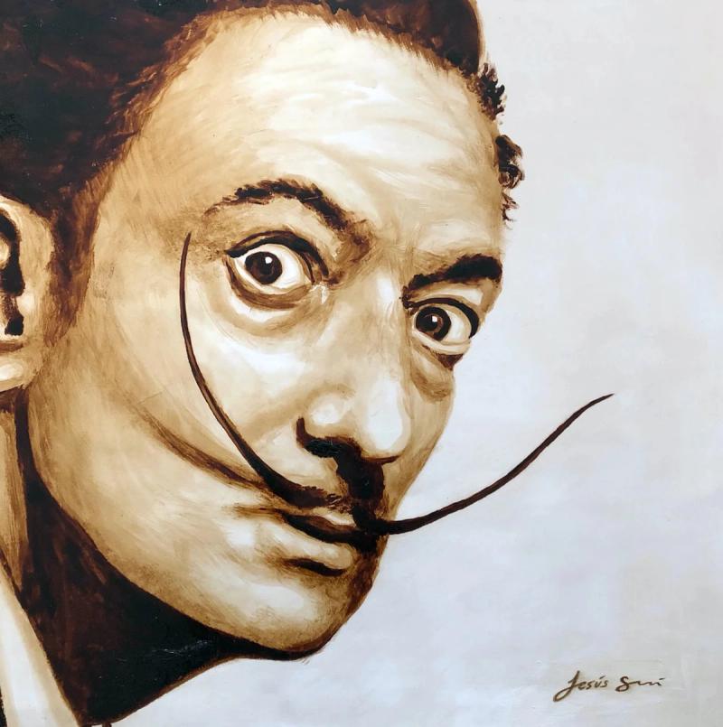 Salvador Dalí, painting by Jesús Saí