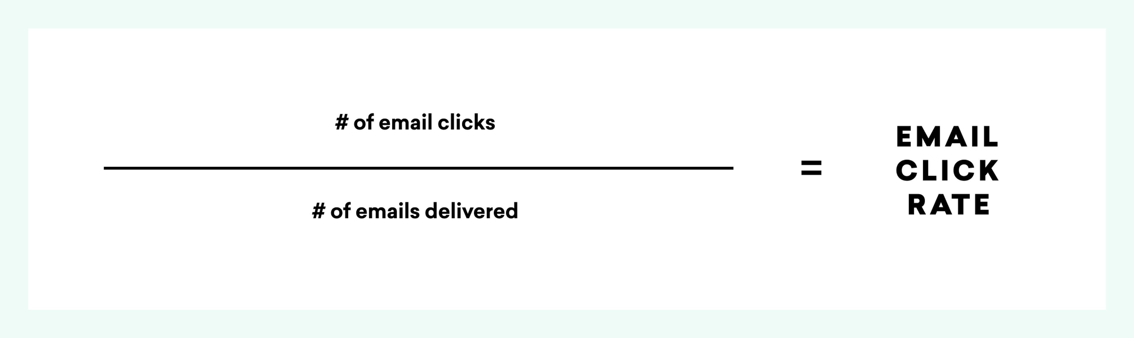 the number of email clicks is equal to the number of emails delivered
