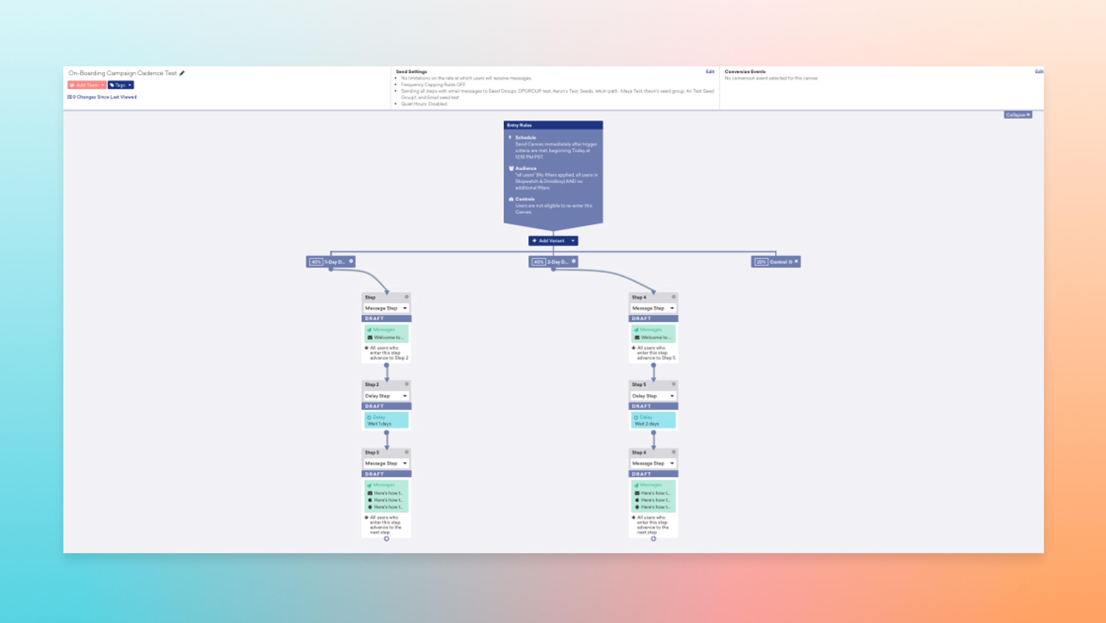 What Braze Canvas looks like today—featuring mix-and-match components
