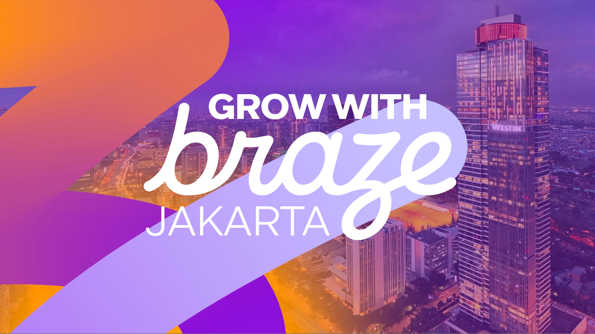 a poster that says grow with braze jakarta