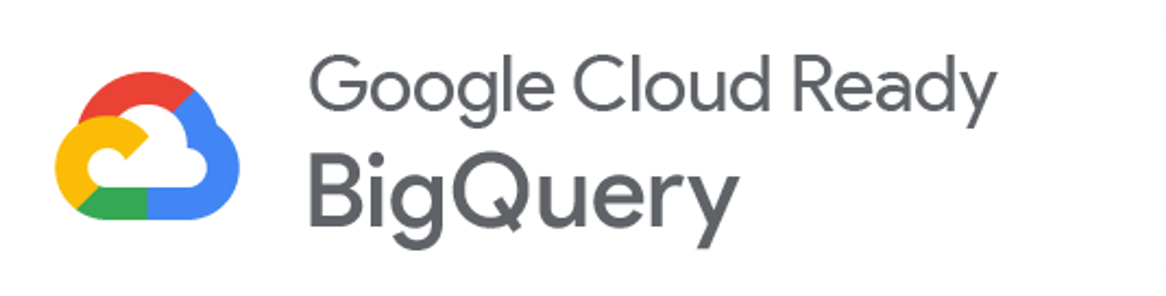 a google cloud ready bigquery logo on a white background