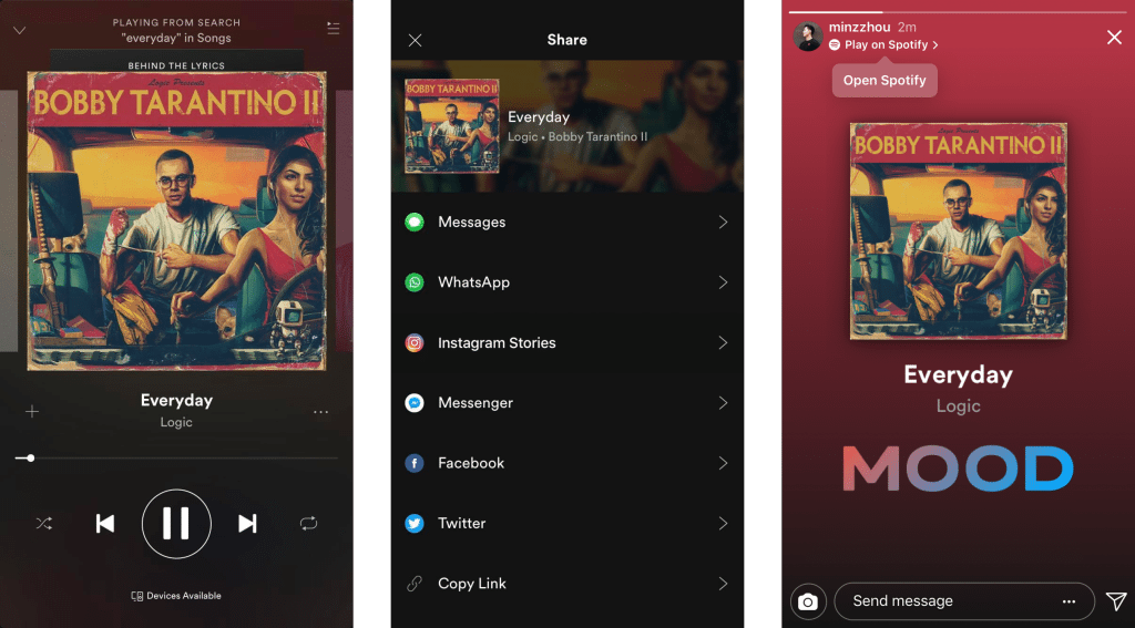 Simplified content sharing to Facebook and Instagram stories (Source: Buffer)