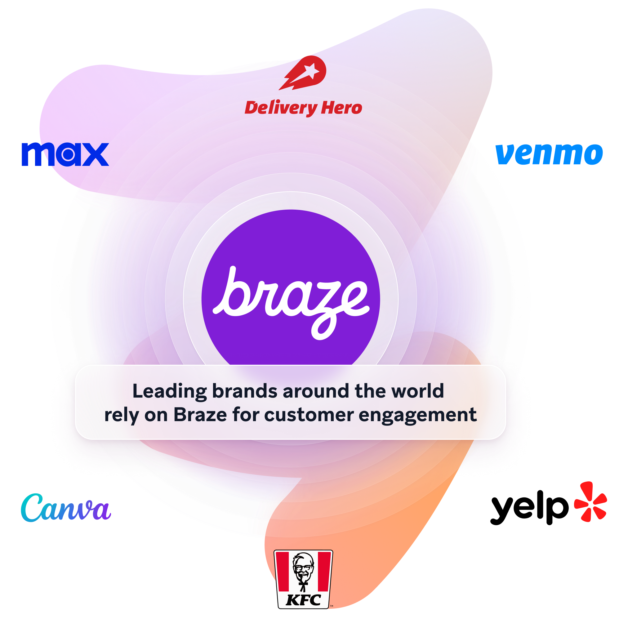 a purple circle with the word braze on it