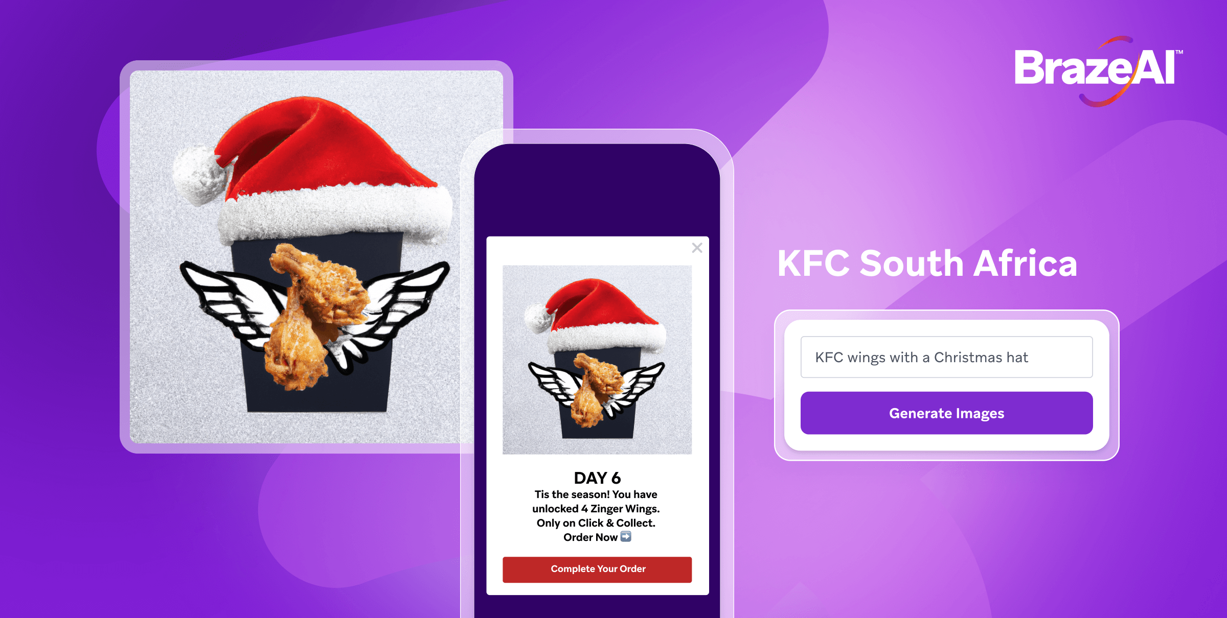 una imagen muestra el pollo Santa de KFC generado con IA