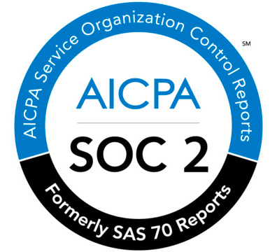 a logo for aicpa soc 2 formerly sas 70 reports