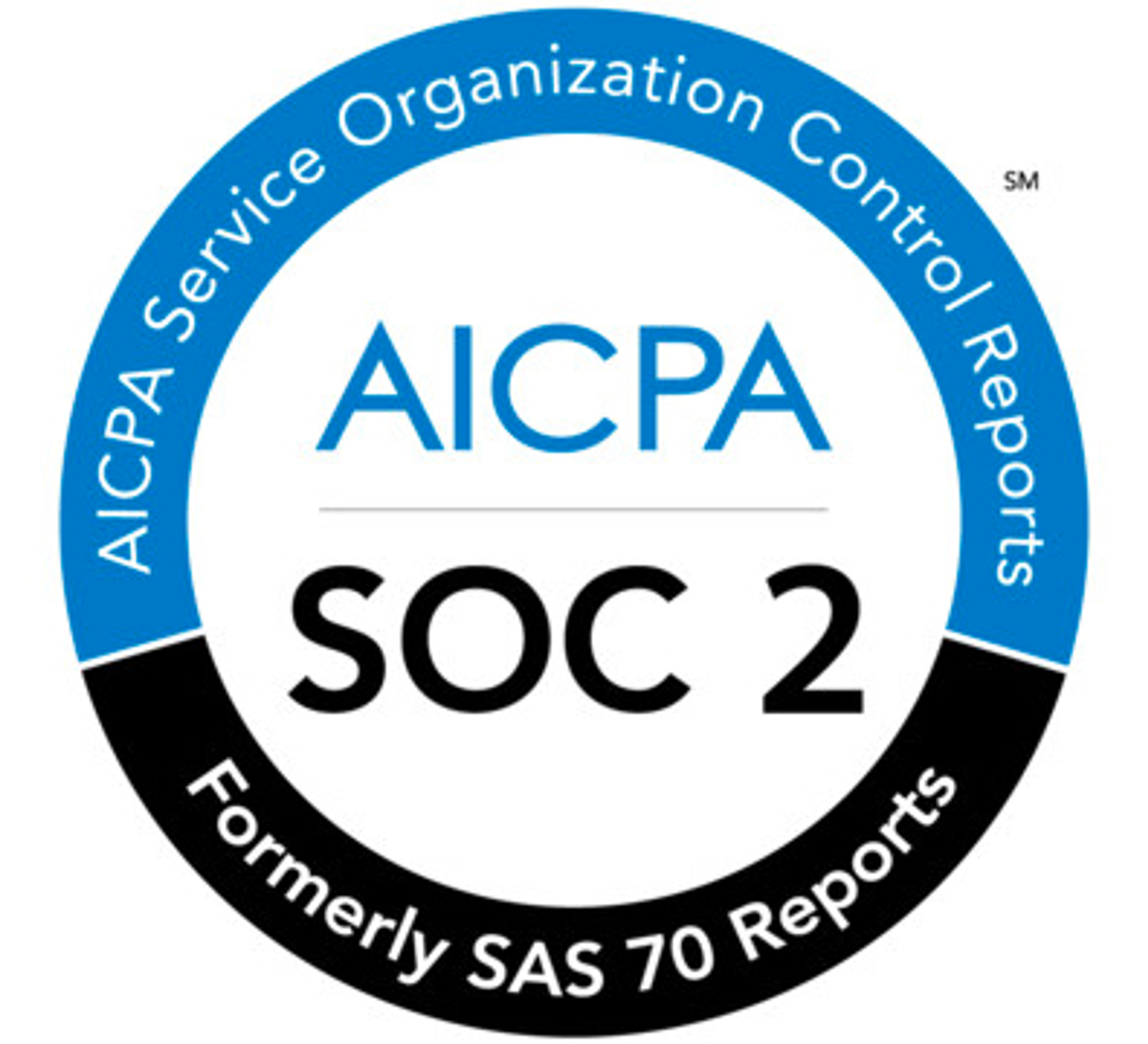 a logo for aicpa soc 2 formerly sas 70 reports