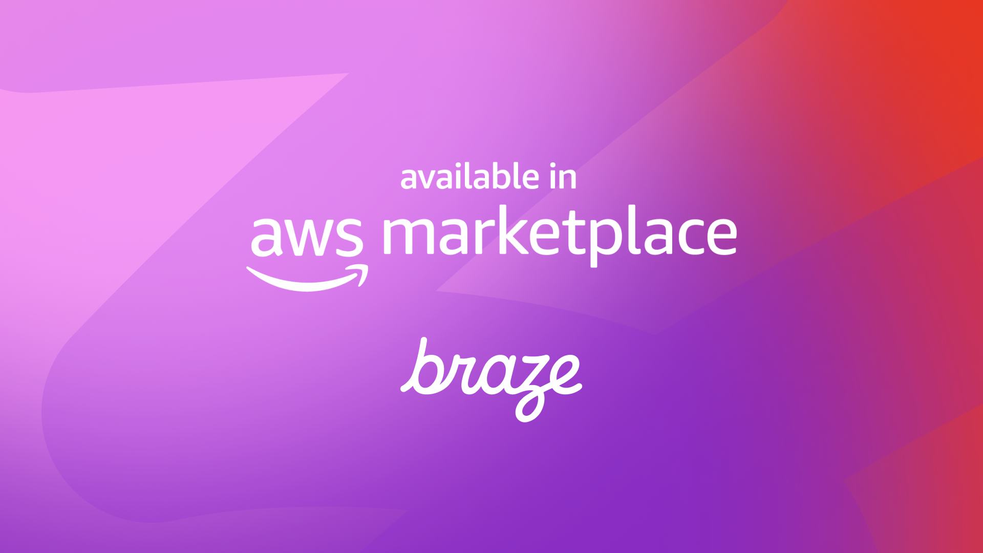 Braze と is available in AWS Marketplaceのロゴが並んでいる