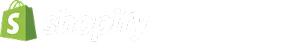 the word shopify is written in white on a green background .