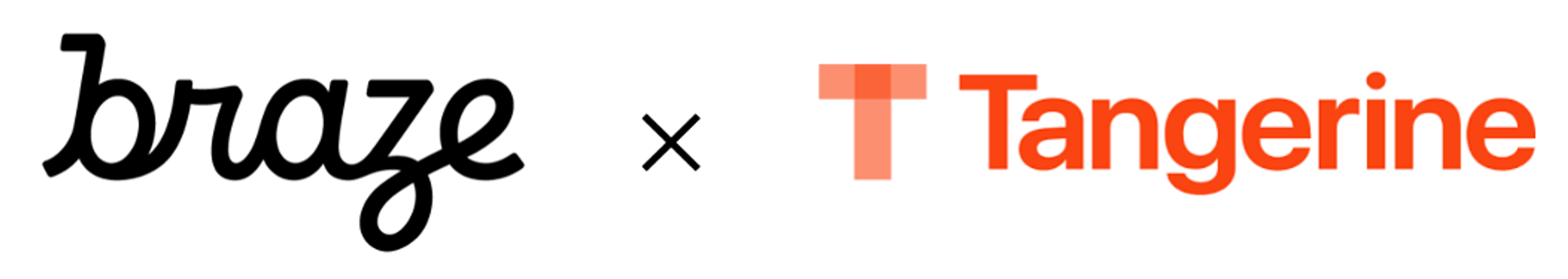BrazeとTangerineのロゴが並んでいます。コラボレーションを示しています。