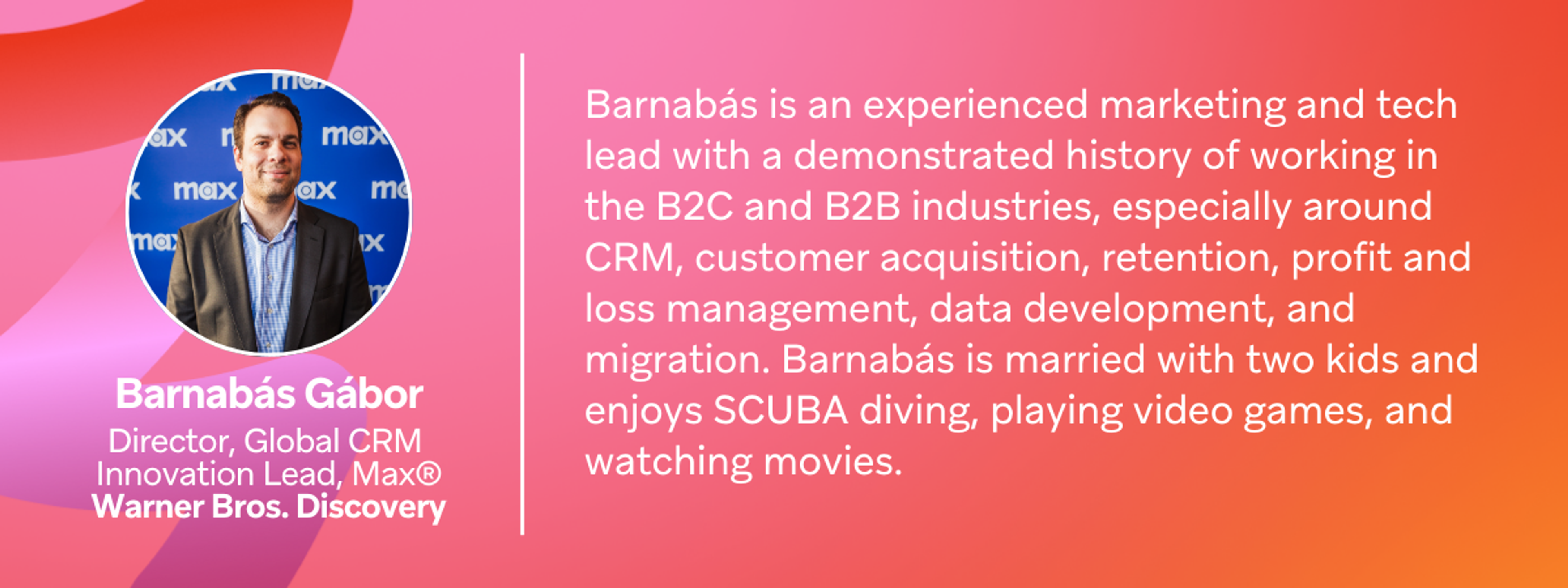 an image of Barnabas Gabor alongside a short bio