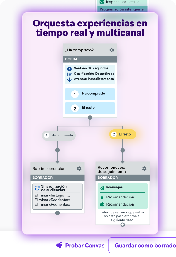 Página con el panel de control de Segment Builder