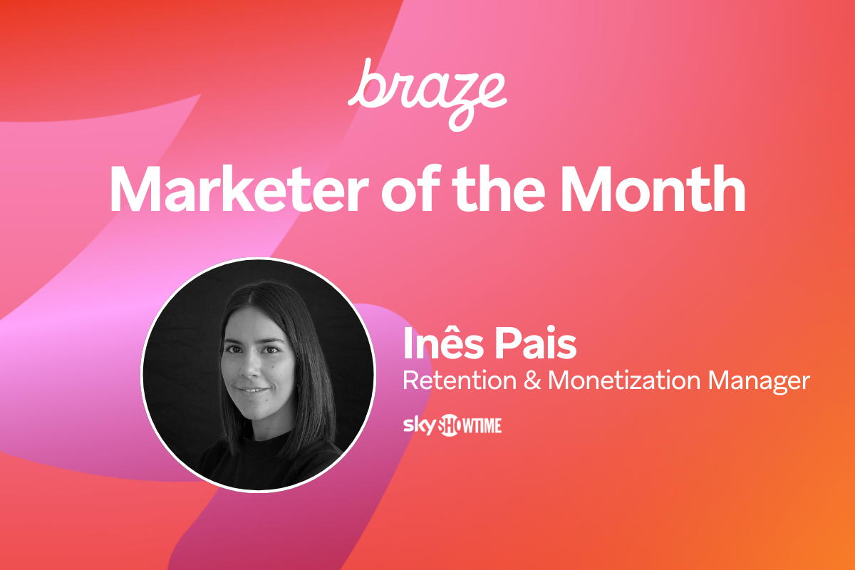an advertisement for braze marketer of the month