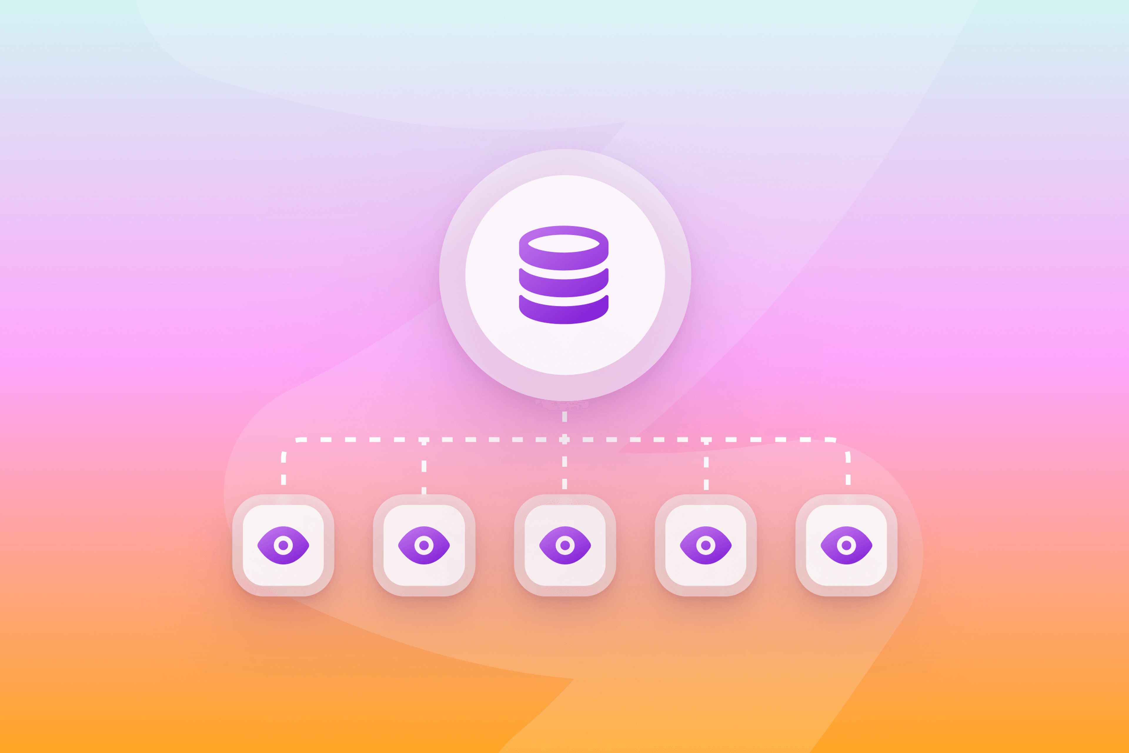an illustration of a stack of coins on a pink and orange background