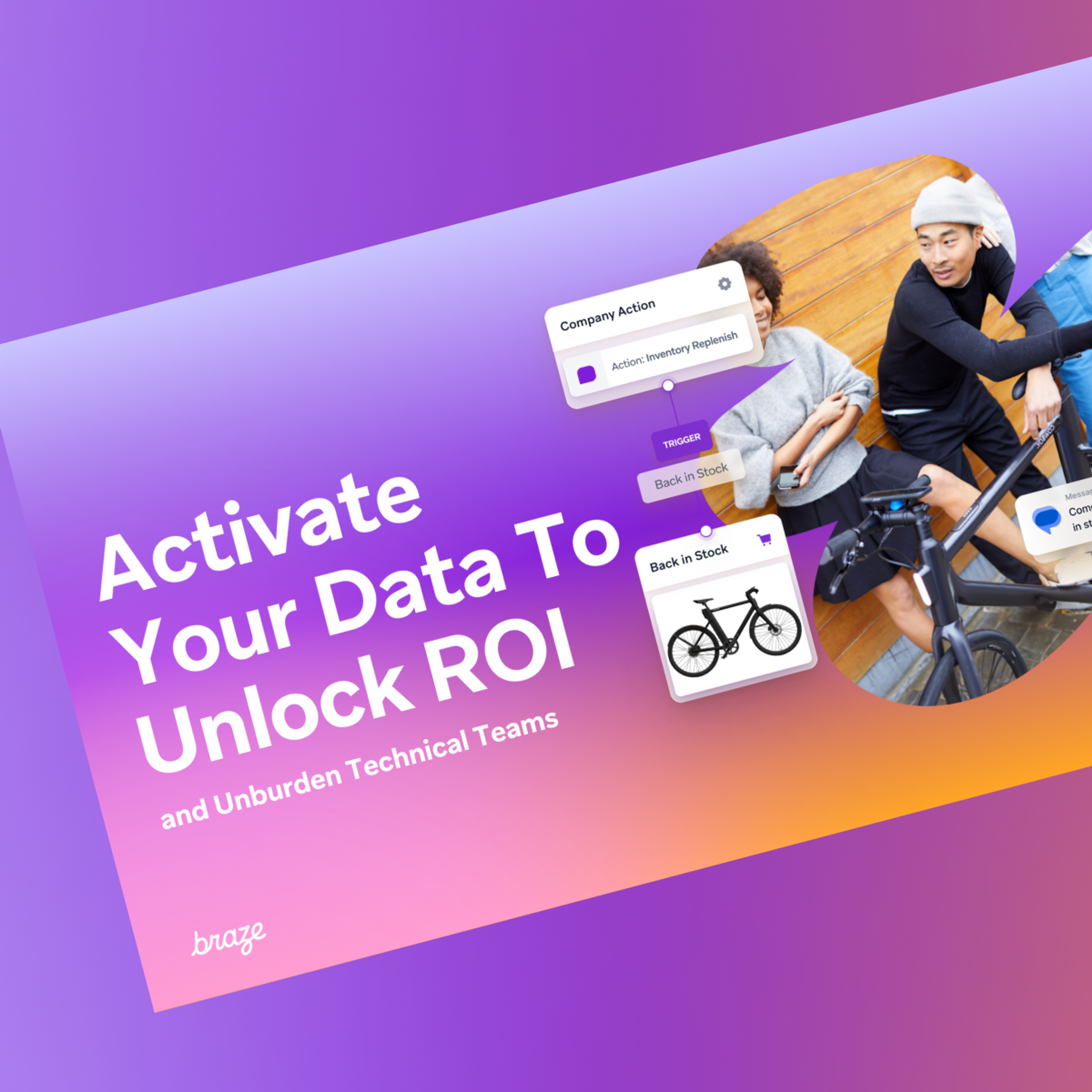 a poster that says activate your data to unlock roi