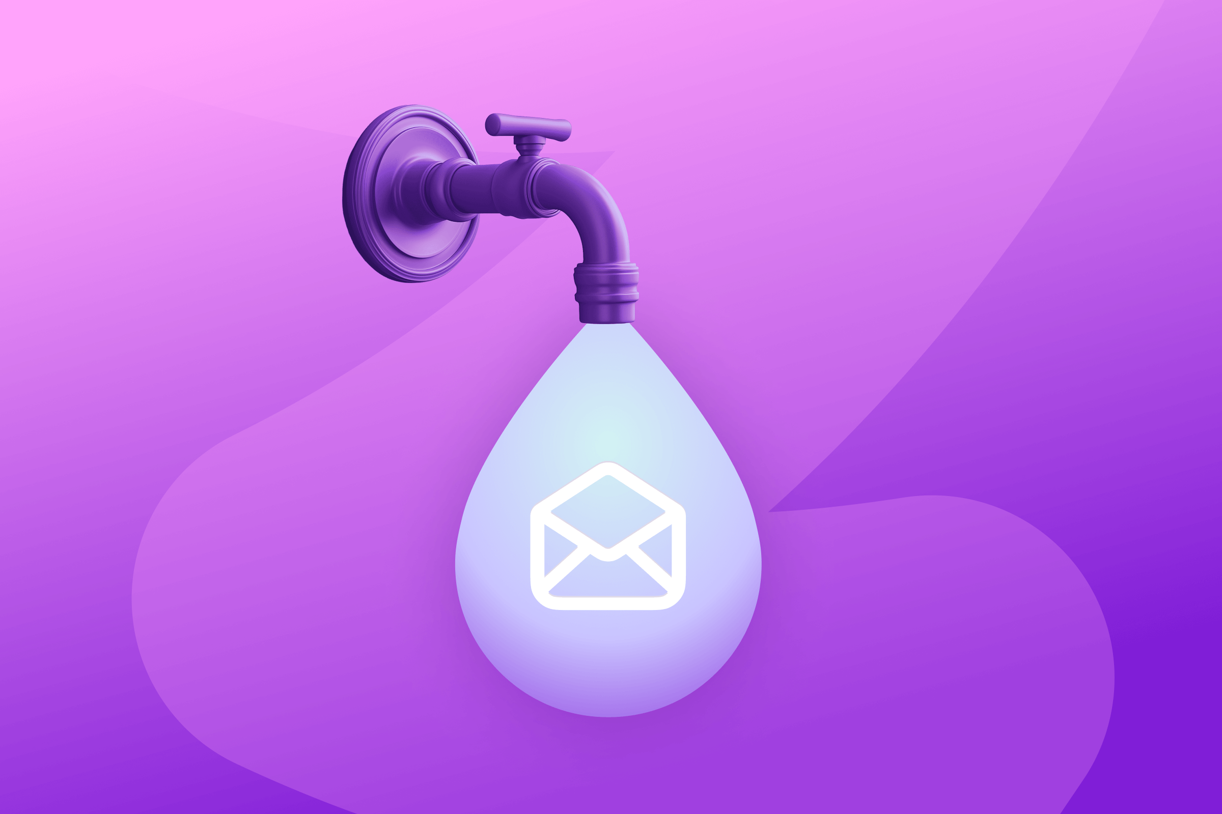 a drop of water with an envelope coming out of it